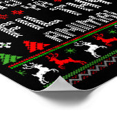 Merry Christmas Animal Filthy Ya Xmas Pajama Chris ポスター (角)