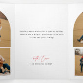 Merry Christmas Arch Multi Photo Gallery Family 三つ折りカード (内部中)