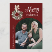 Merry Christmas Arch Photo Christmas Card シーズンカード (正面)