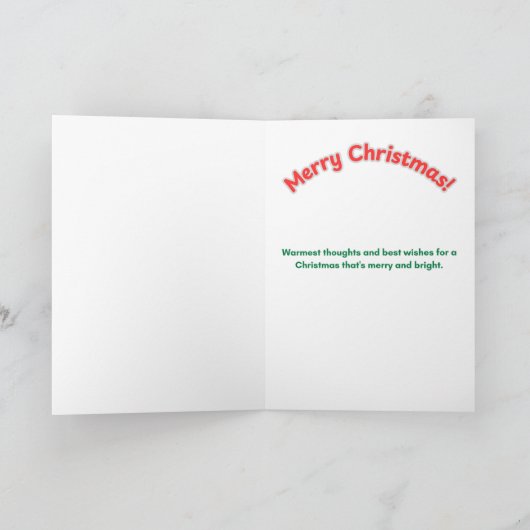 Merry Christmas - Arctic Fox Gift Card カード (内部)