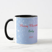 Merry Christmas Baby Photo Mug マグカップ (左)