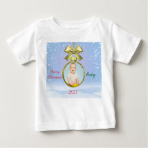 Merry Christmas Baby Photo T-Shirt