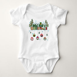 Merry Christmas Baby T-Shirt ベビーボディスーツ