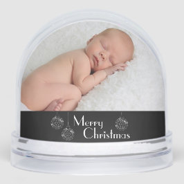 Merry Christmas Baby with ornaments Double Photo 