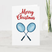 Merry Christmas Badminton Card カード (正面)