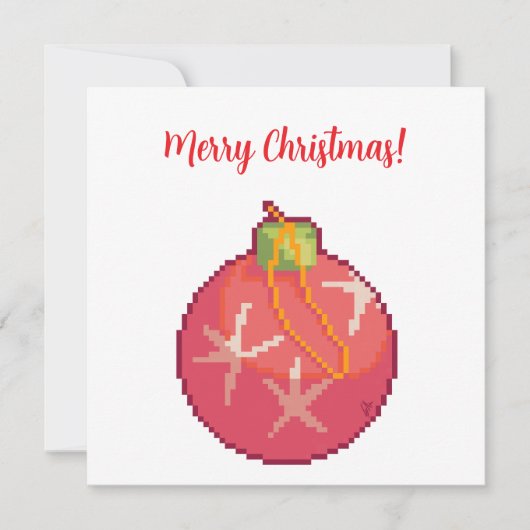 Merry Christmas Ball, Pixelart, Pixel Art  カード (正面)