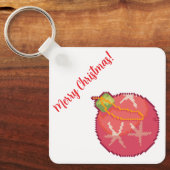 Merry Christmas Ball, Pixelart, Pixel Art  キーホルダー (正面)