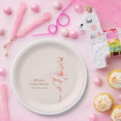 Merry Christmas Ballerina Paper Plate ペーパープレート (パーティー)