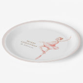 Merry Christmas Ballerina Paper Plate ペーパープレート (アングル)