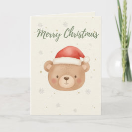 Merry Christmas Bear card カード