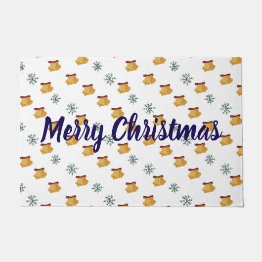 Merry Christmas Bell Doormat ドアマット (正面)