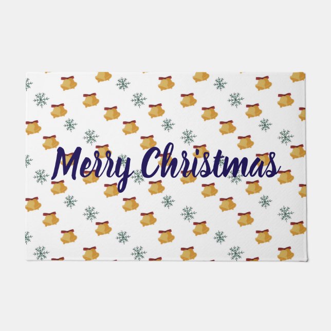 Merry Christmas Bell Doormat ドアマット (正面)