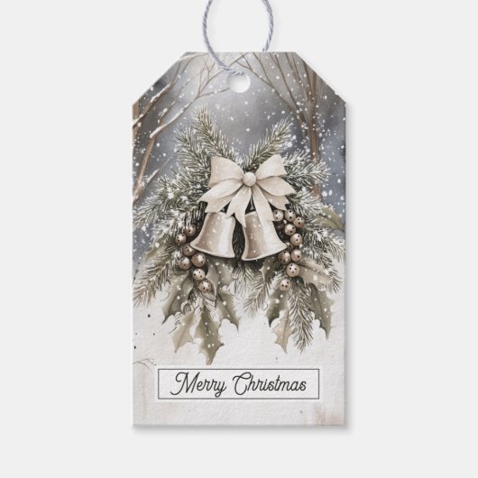 Merry Christmas Bells Gift Tag ギフトタグ (正面)