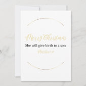 Merry Christmas Bible Verse Mini Card – Matt. 1:21 シーズンカード (正面)