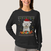 Merry Christmas Bichons Frise Dog Ugly Sweater San Tシャツ (正面)