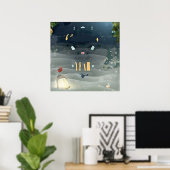 Merry Christmas_bird ポスター (ホームオフィス)