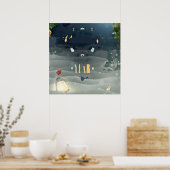 Merry Christmas_bird ポスター (キッチン)