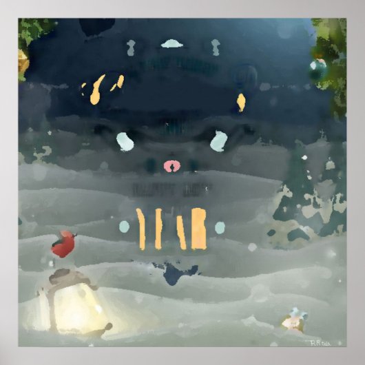 Merry Christmas_bird ポスター (正面)