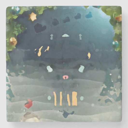 Merry christmas_bird_coaster ストーンコースター (正面)