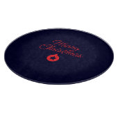 Merry Christmas Black Rock Blue Classical Unique カッティングボード (角)