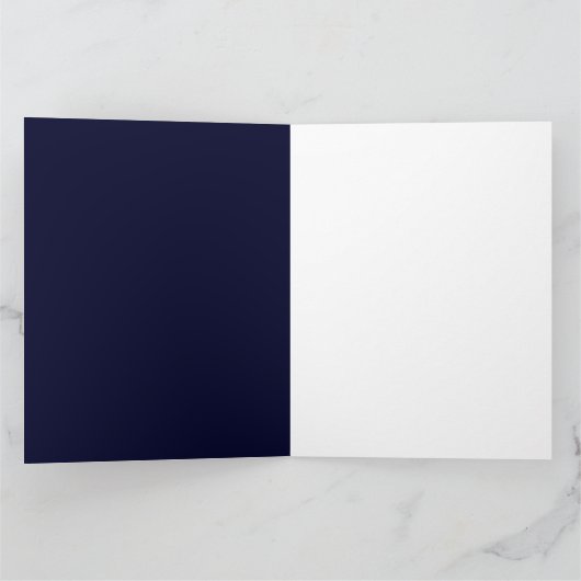 Merry Christmas Black Rock Blue Classical Unique カード (内部)