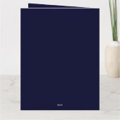 Merry Christmas Black Rock Blue Classical Unique カード (裏面)