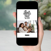 Merry Christmas black white modern photo card シーズンカード