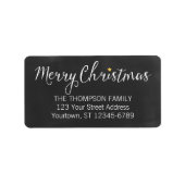 Merry Christmas Blackboard住所 シール (正面)