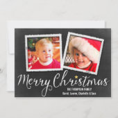 Merry Christmas Blackboard 2フォトカード シーズンカード (正面)