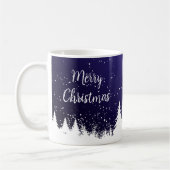  Merry Christmas Blue Mug コーヒーマグカップ (左)