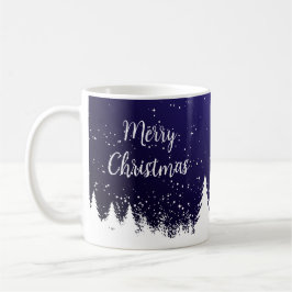  Merry Christmas Blue Mug コーヒーマグカップ
