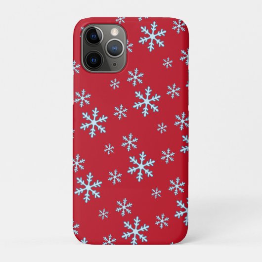 Merry Christmas Blue Snowflake Holiday Winter Case-Mate iPhoneケース (裏)