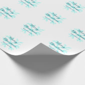 Merry Christmas blue snowflakes glitter sparkle na ラッピングペーパー (角)