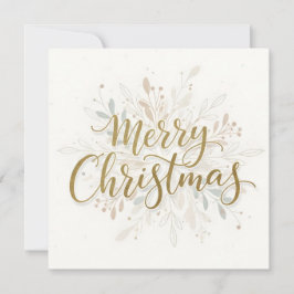 Merry Christmas Boho Script シーズンカード