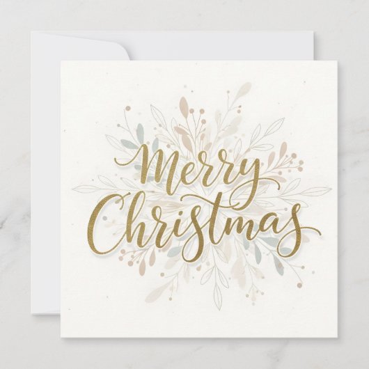 Merry Christmas Boho Script シーズンカード (正面)