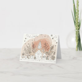 Merry Christmas Boho style シーズンカード