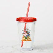 Merry Christmas Booklovers Santa Fun Festive アクリルタンブラー (裏面)