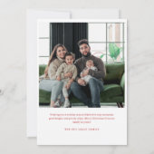 Merry Christmas Botanical Photo Card カード (裏面)