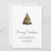 Merry Christmas Botanical Printable Christmas Card シーズンカード (正面)