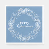Merry Christmas Botanical Wreath. スタンダードランチョンナプキン (正面)