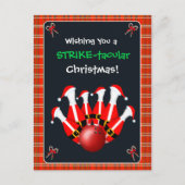 Merry Christmas Bowling ポストカード (正面)