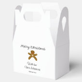 Merry Christmas brown cookies add name with love h フェイバーボックス (オープン)