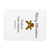 Merry Christmas brown cookies add name with love h マグネット (横)