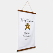 Merry Christmas brown cookies add name with love h 吊り下げ型タペストリー (傾斜あり)