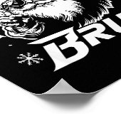 Merry Christmas Bruh Funny Santa Claus Retro Men W ポスター (角)