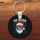 Merry Christmas Bruh Santa Face 67 Meme Funny Sayi キーホルダー (正面)