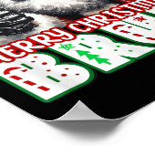 Merry Christmas Bruh Thumbs Up Chill Santa Claus F ポスター (角)