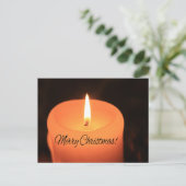 Merry Christmas  Burning candles christmas シーズンポストカード (スタンド正面)