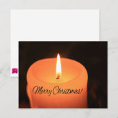 Merry Christmas  Burning candles christmas シーズンポストカード (正面/裏面)
