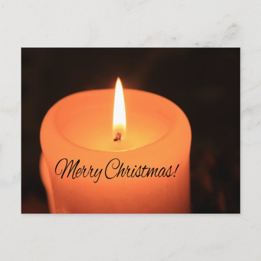 Merry Christmas  Burning candles christmas シーズンポストカード (正面)